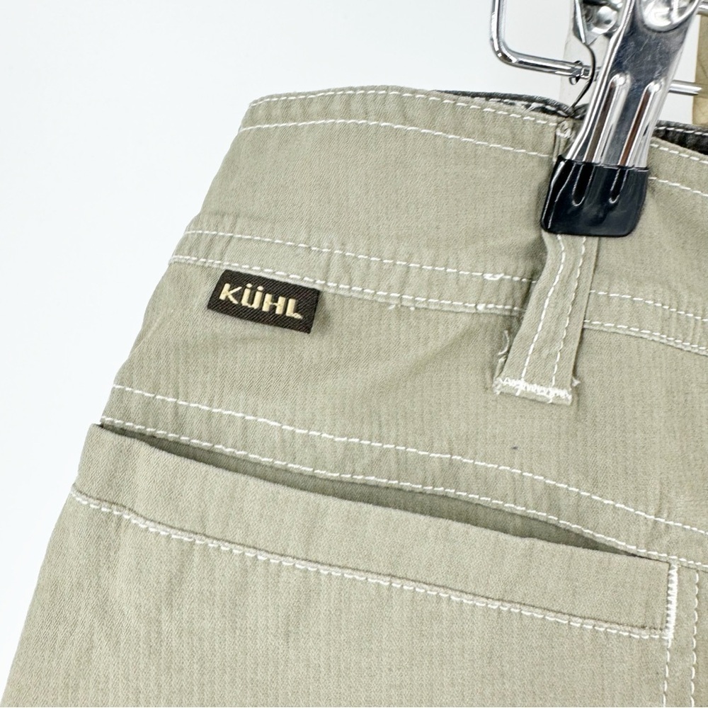 ✅ KUHL HIKING/OUTDOOR SHORTS KHAKI SIZE 12 POCKETS - Picture 4 of 8